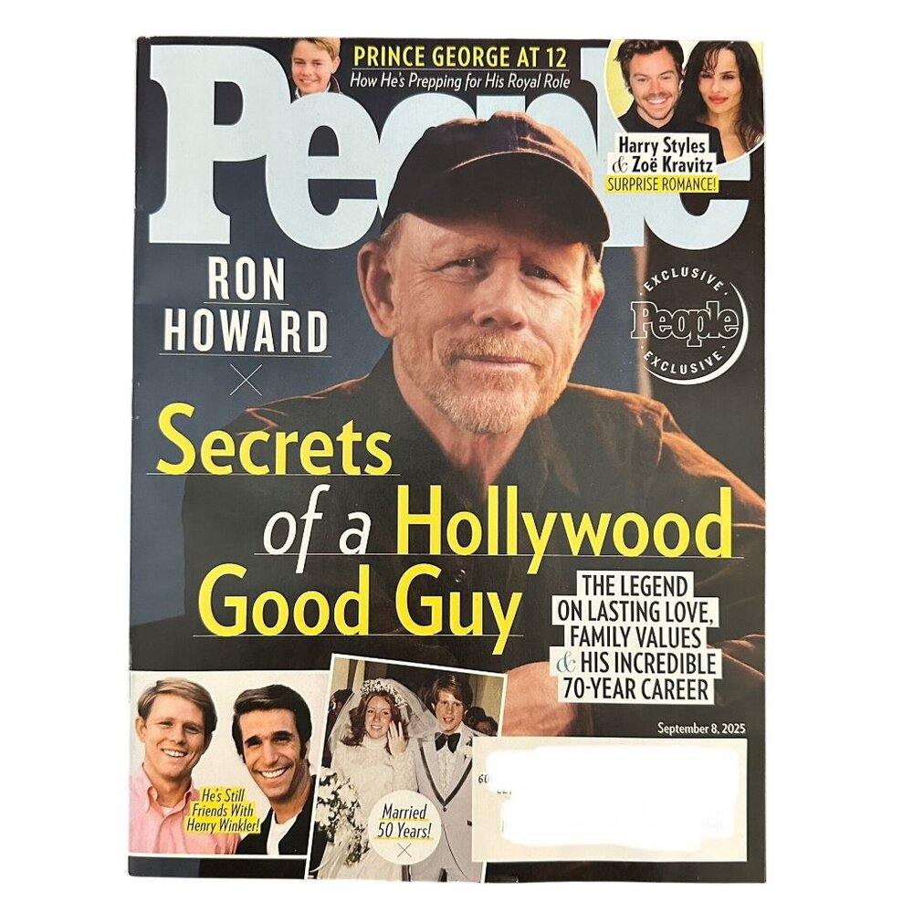 People Magazine September 8 2025 Ron Howard Secrets of a Hollywood Good Guy